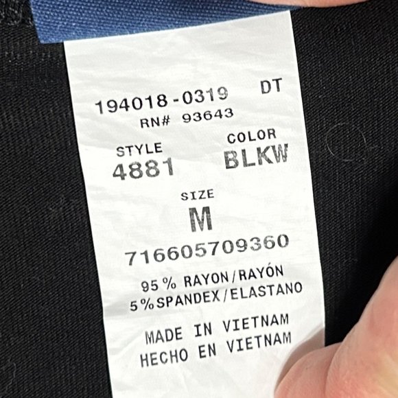 Cherokee Workwear Black Long Sleeve Scrubs Pullover Top Women's Medium 1569 - Picture 7 of 7